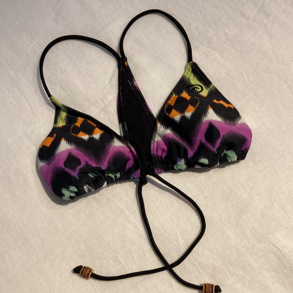 Rip Curl Bikini Top With Beads Size Small - image 5